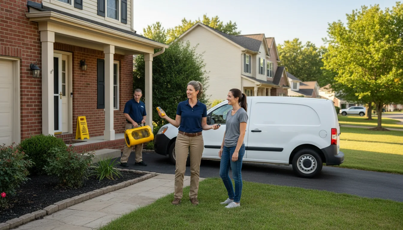 Residential water damage restoration in Hoskins, NE